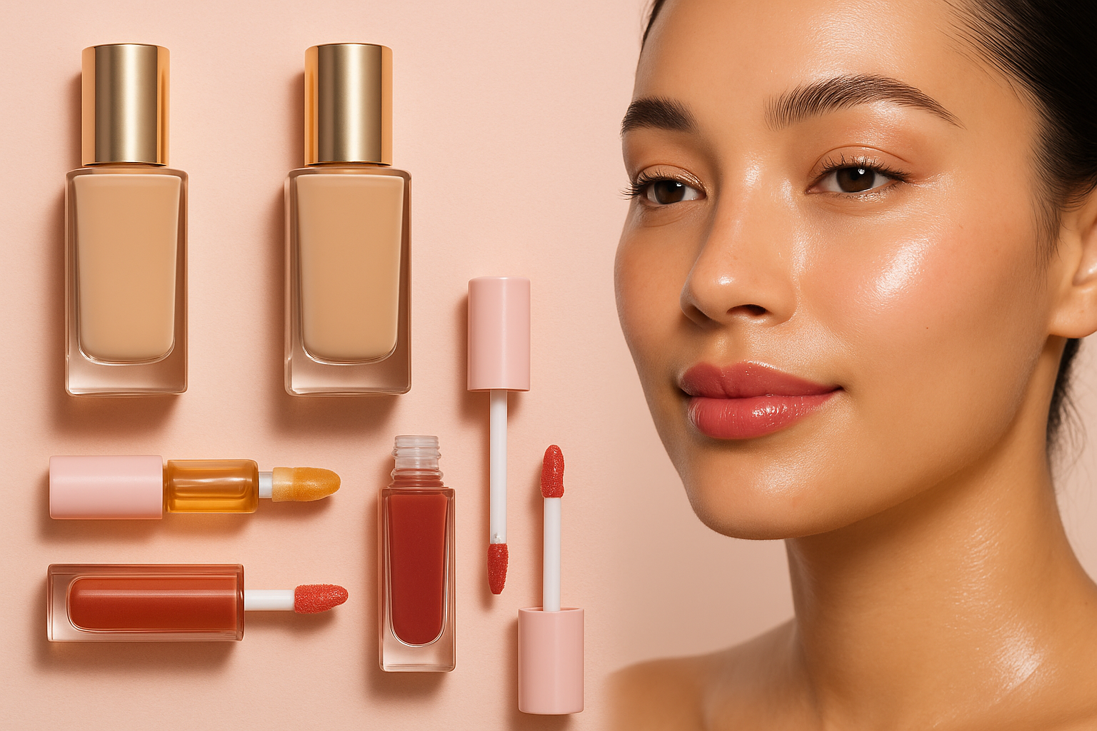 Achieve a Dewy Glow with Foundation, Lip Oil & Lip Tint
