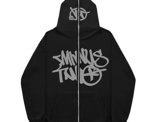 Matching Tops for Minus Two Cargos Minus Two Full Zipper Grey Black Hoodie