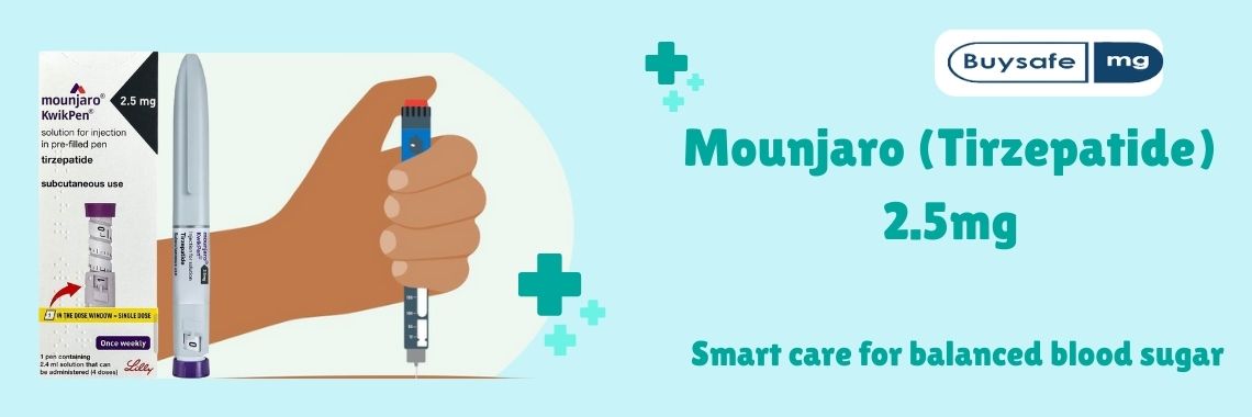 Mounjaro 2.5mg injection for type 2 diabetes and weight loss treatment