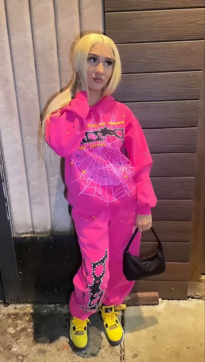 Sp5der Hoodie Pink