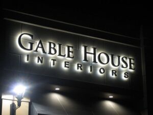 acrylic signage backlit