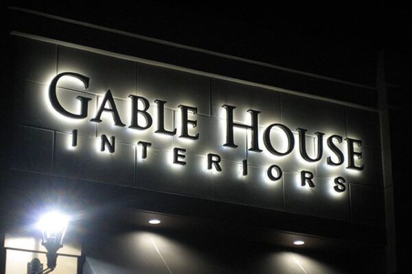 acrylic signage backlit