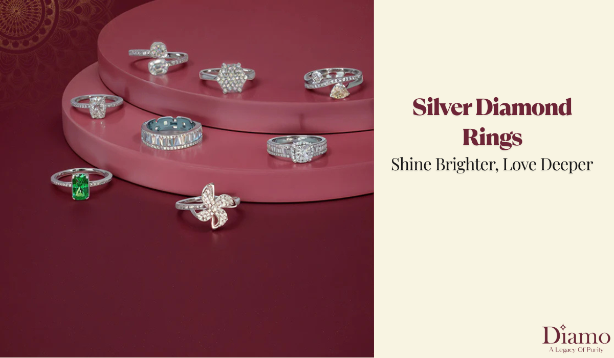 silver diamond rings