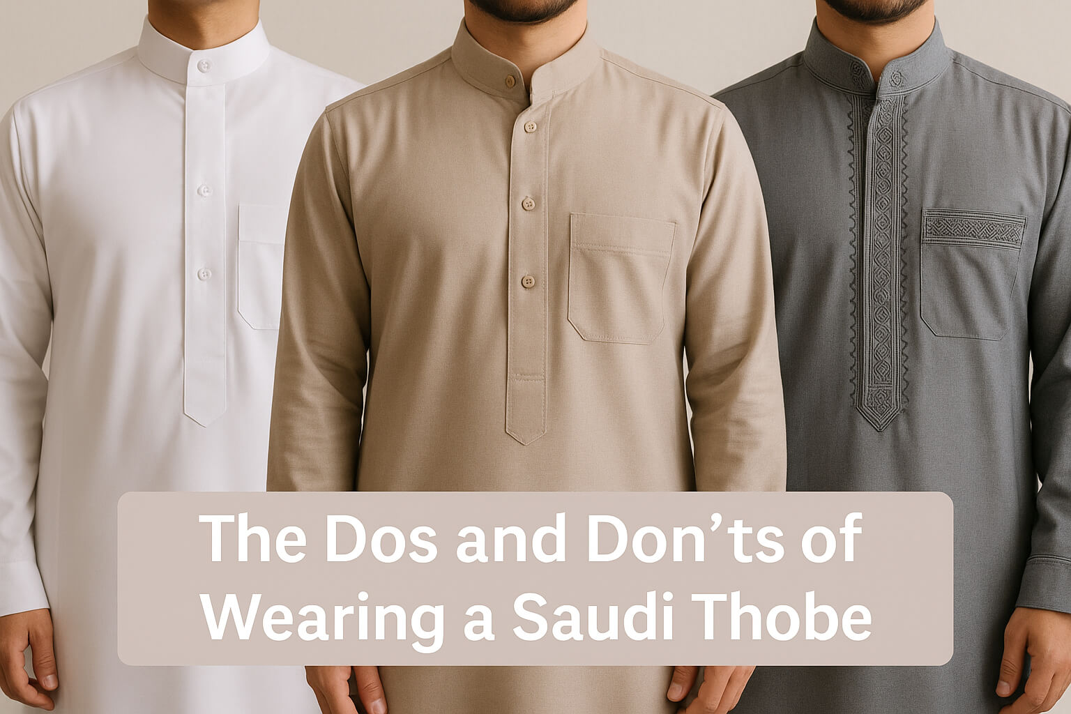 The Dos and Don’ts of Wearing a Saudi Thobe