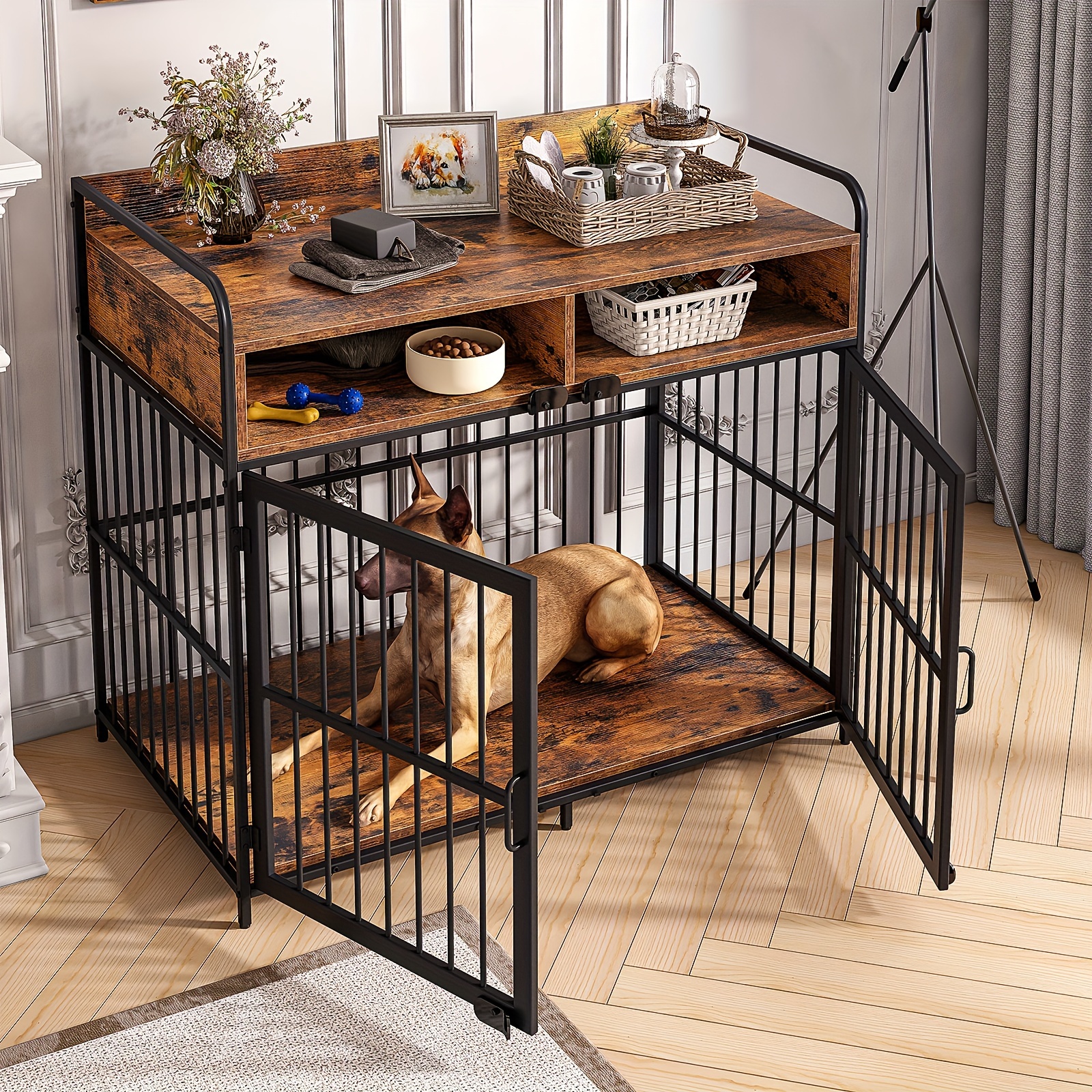cage dog large